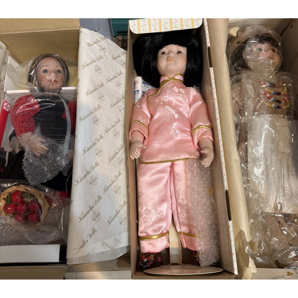Vintage Porcelain Dolls Lot Of 3  Brand names See Description New